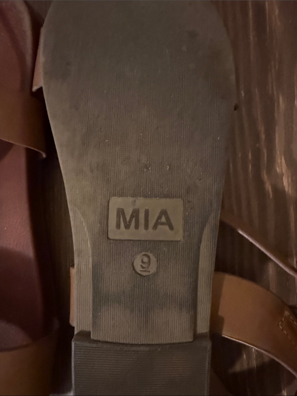 MIA Tan Strap Open-Toe Flat Sandals - Picture 2 of 4